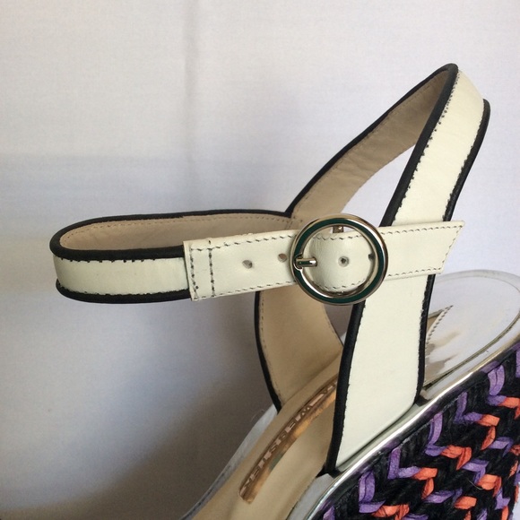 Sophia Webster Lucita White Wedge Heels